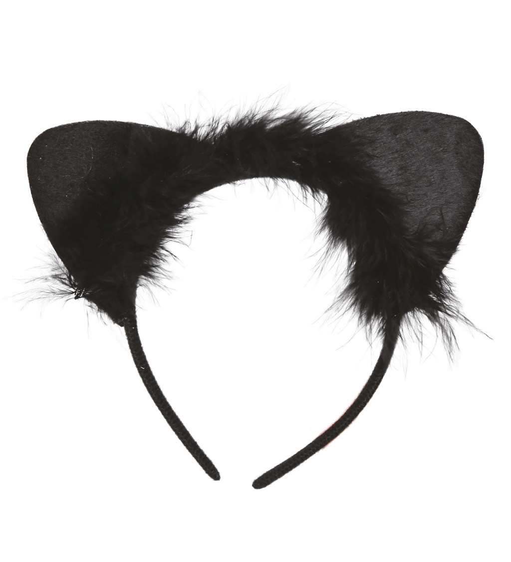 Černá kočičí čelenka