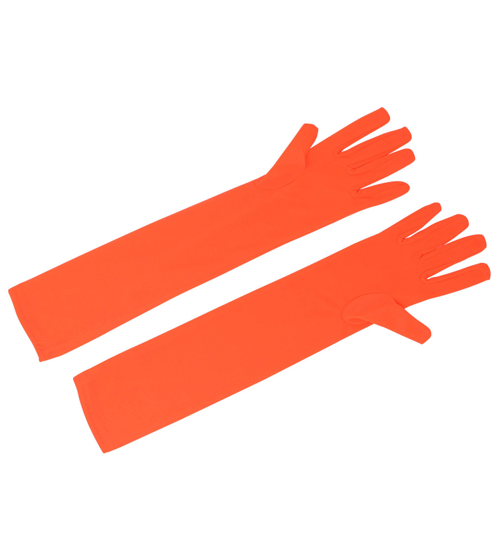 Neonově oranžové rukavice
