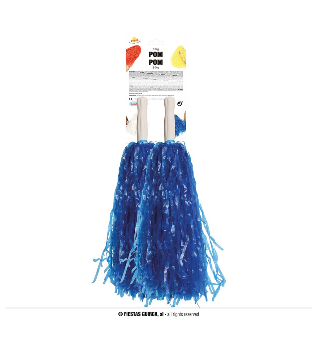 Modré pom-pomy