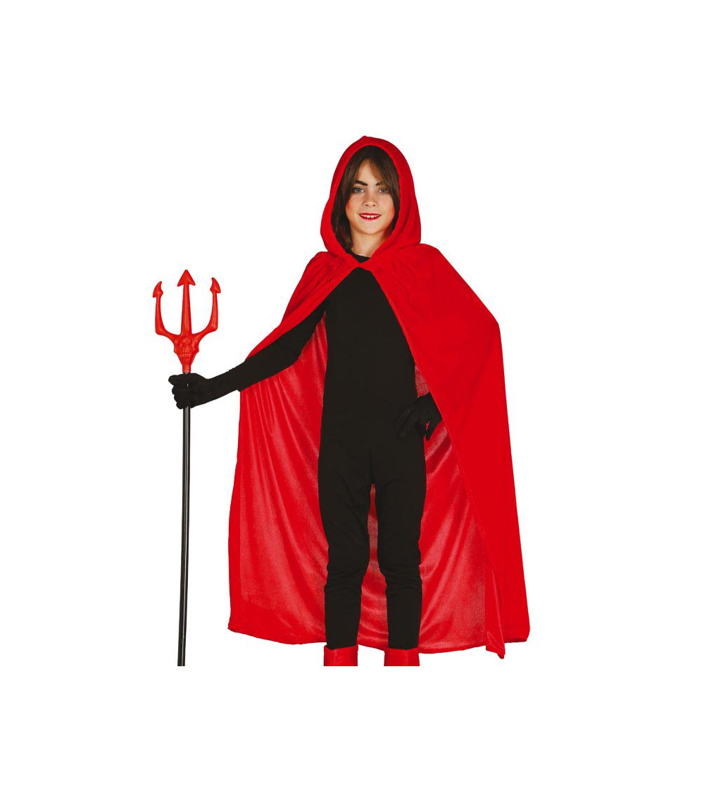 Plášť s kapucí pro děti – červený