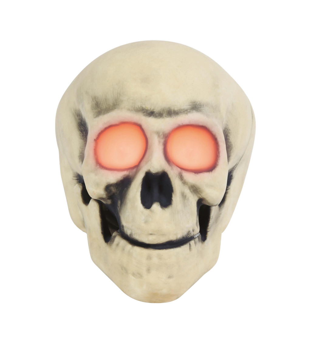 LED lebka s osvětlením