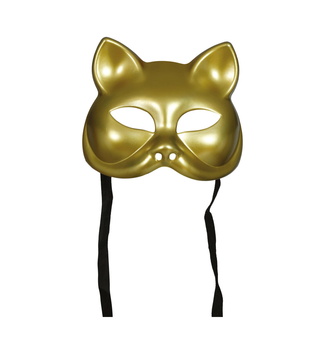 Kočičí maska – zlatá