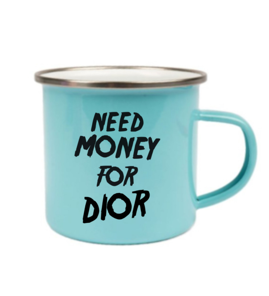 Modrý plecháček – Need money for Dior