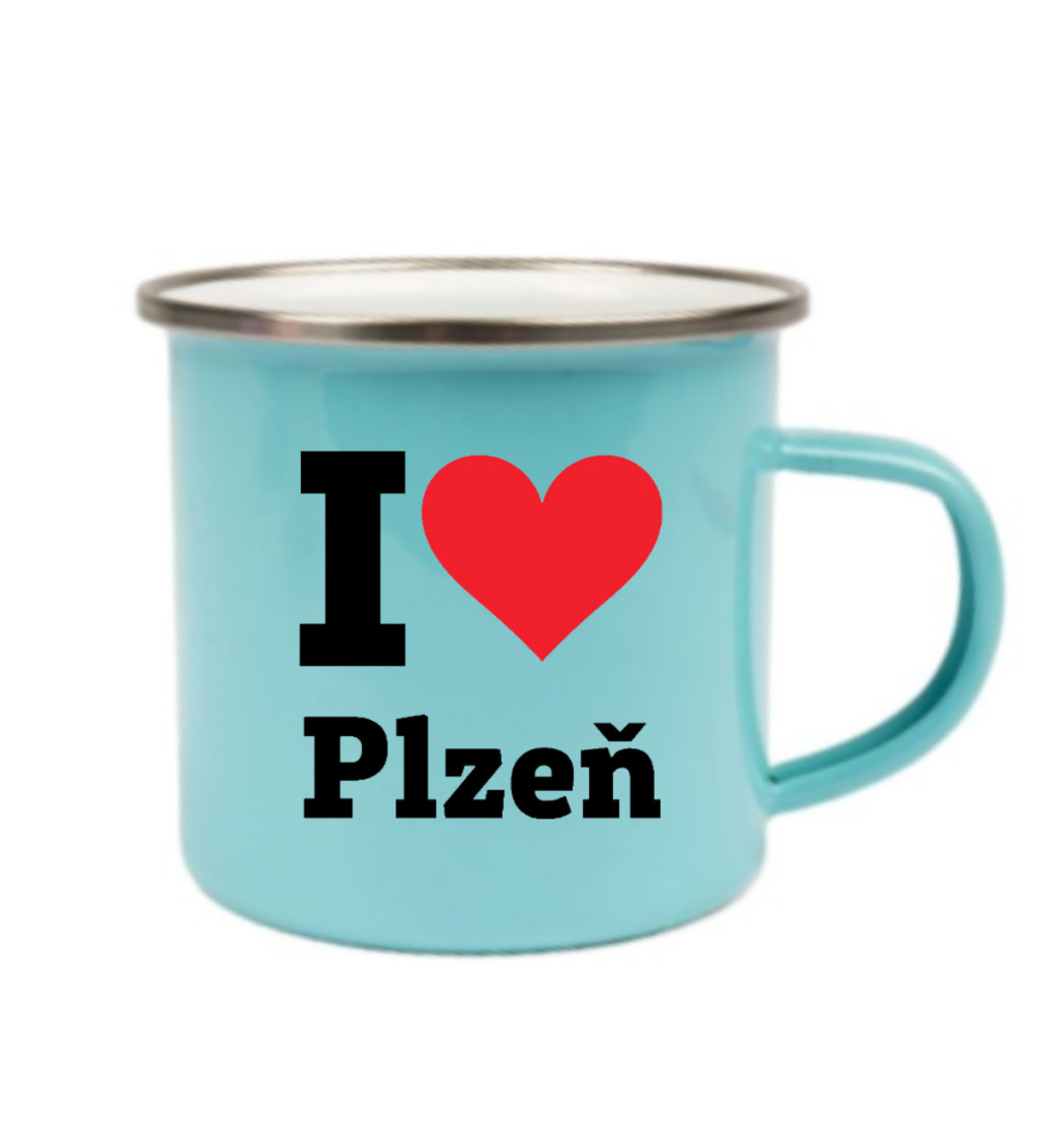 Modrý plecháček – I love Plzeň