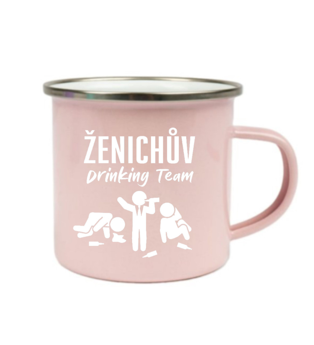 Růžový plecháček – Ženichův drinking team