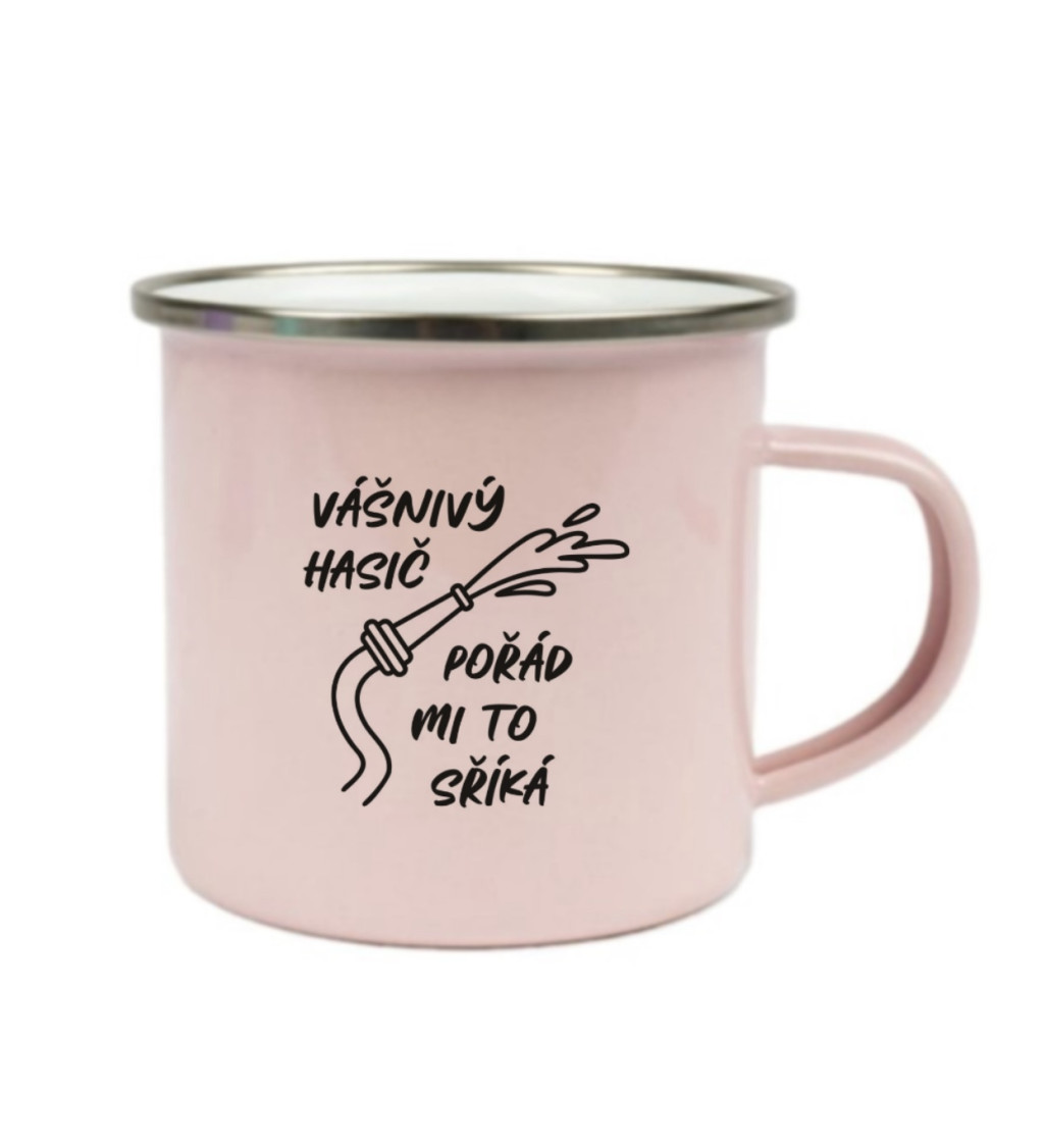 Růžový plecháček – Vášnivý hasič