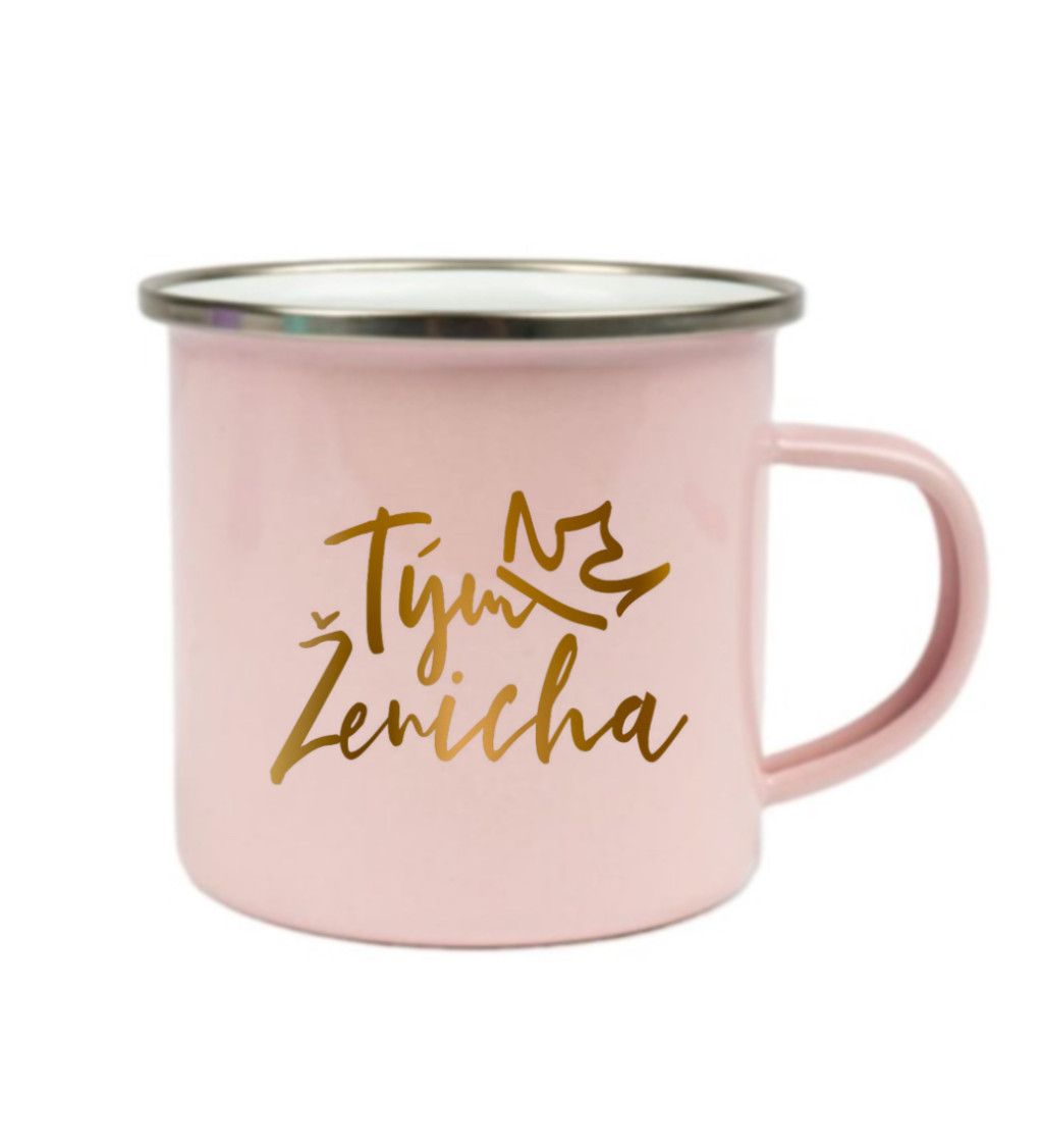 Růžový plecháček – Tým ženicha koruna