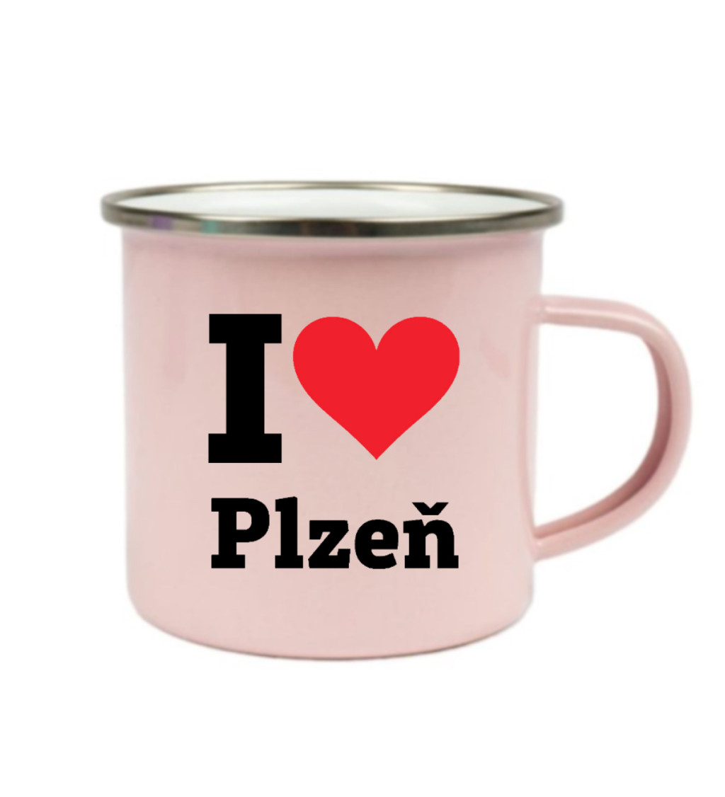 Růžový plecháček – I love Plzeň