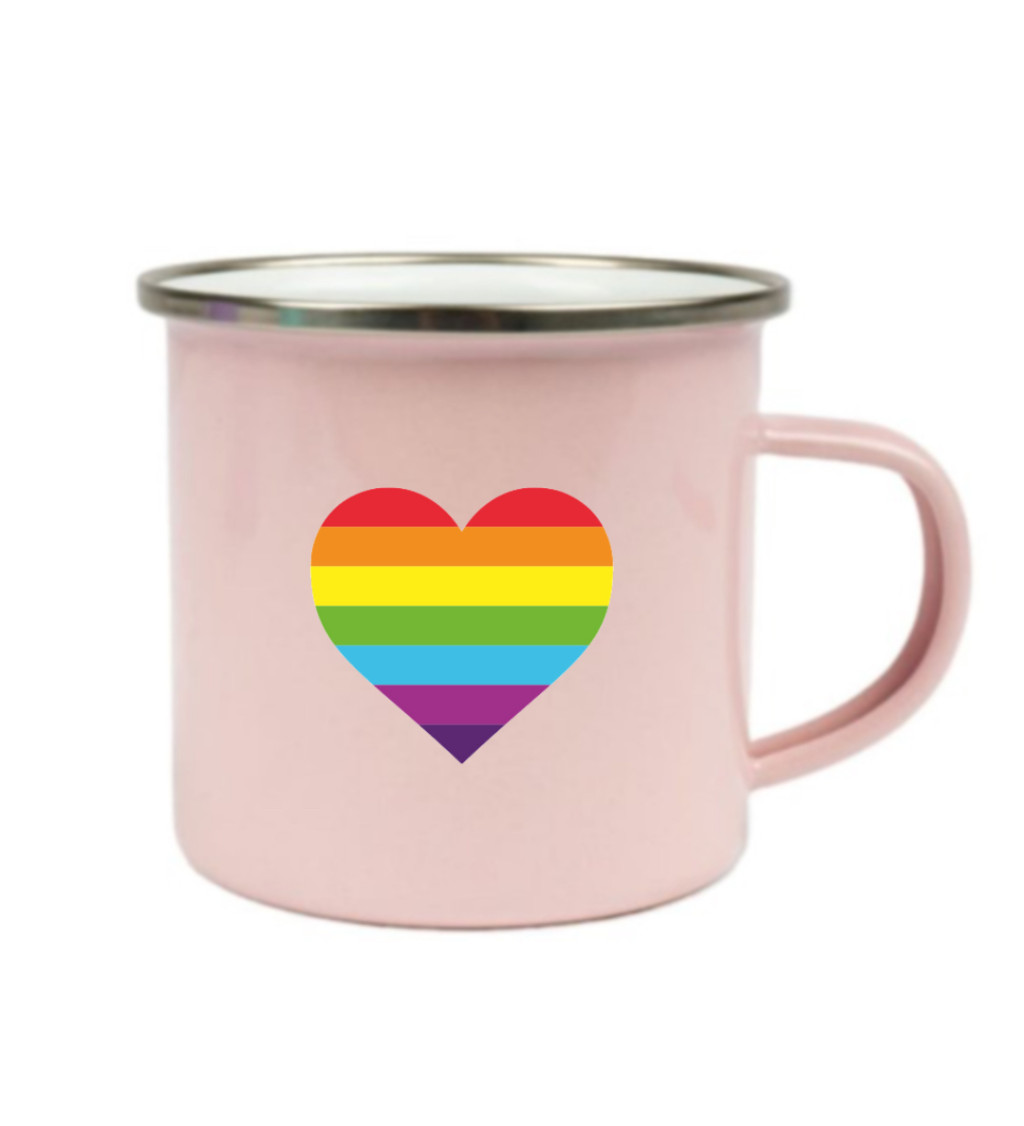 Růžový plecháček – Duhové srdce