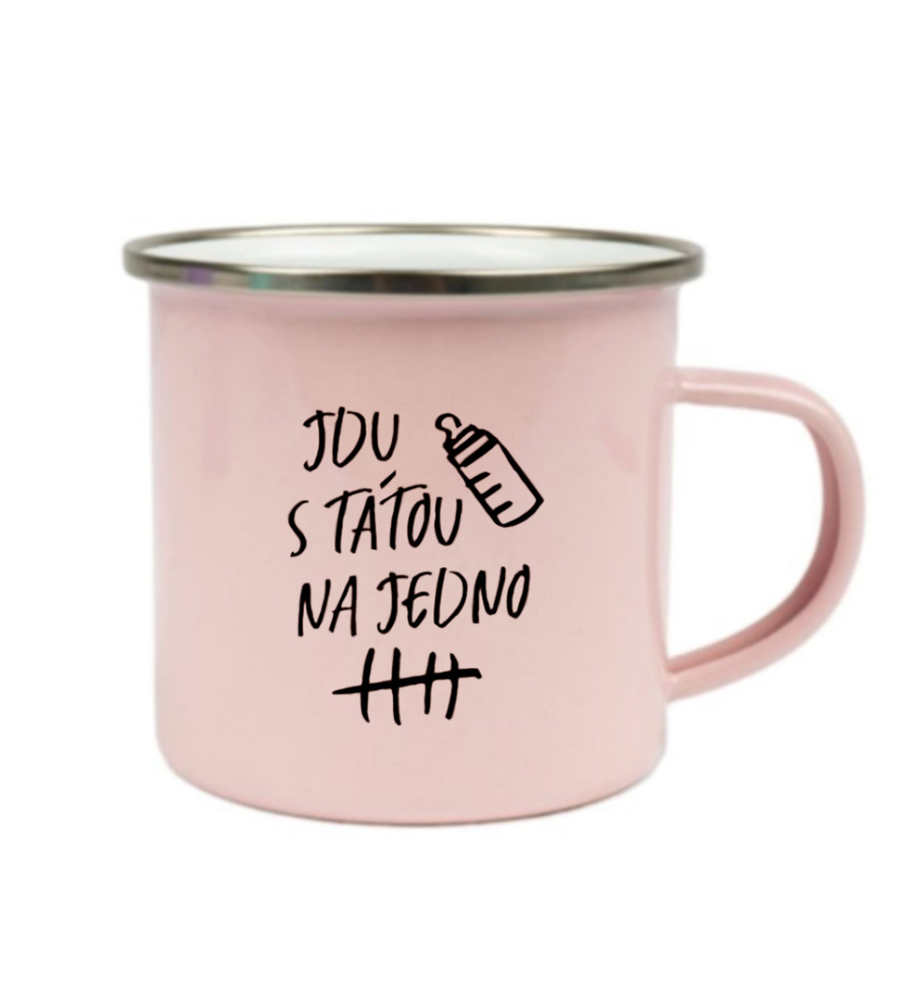 Růžový plecháček – Jdu s tátou na jedno