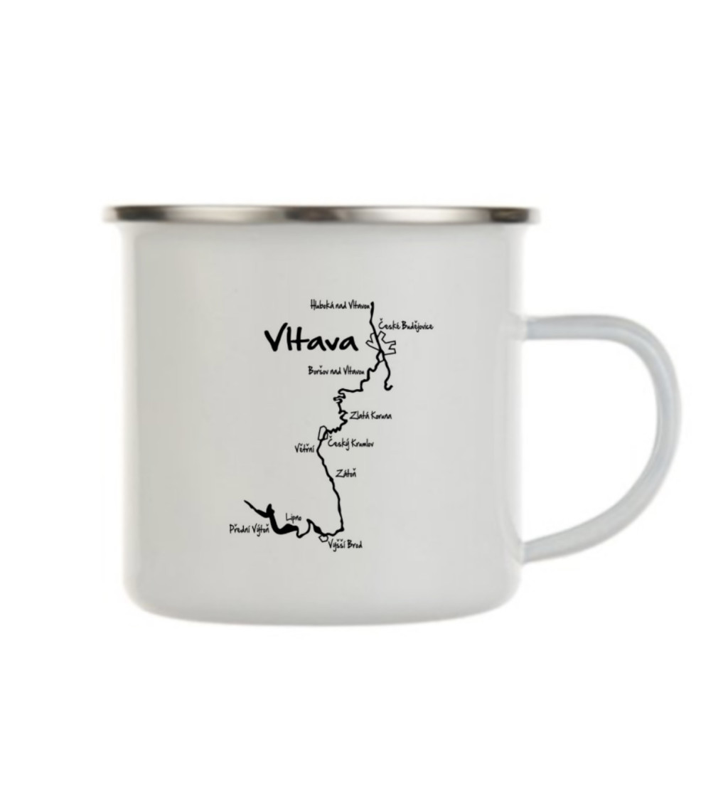 Bílý plecháček – Vltava mapa