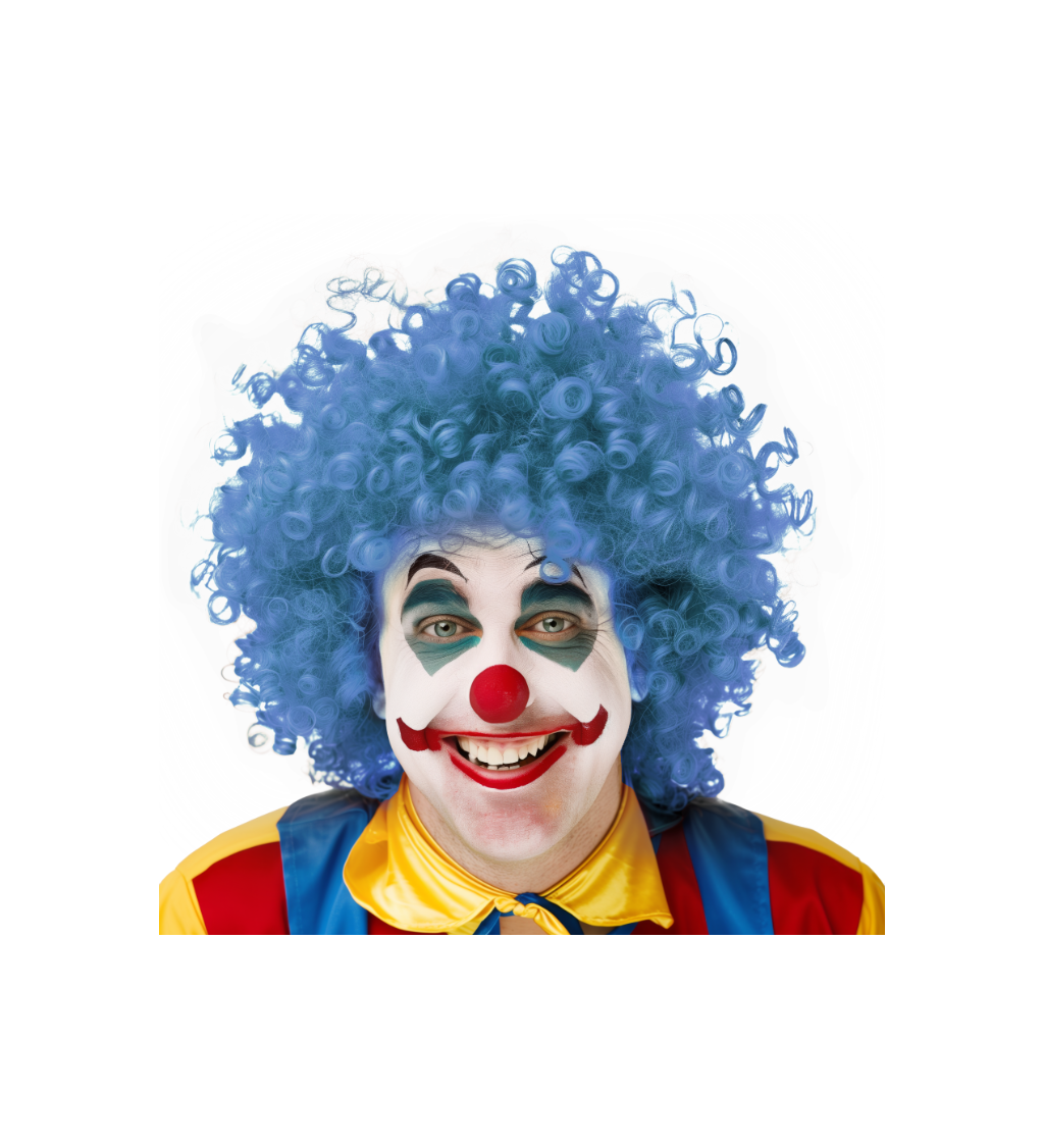 Pánská paruka: afro modrá