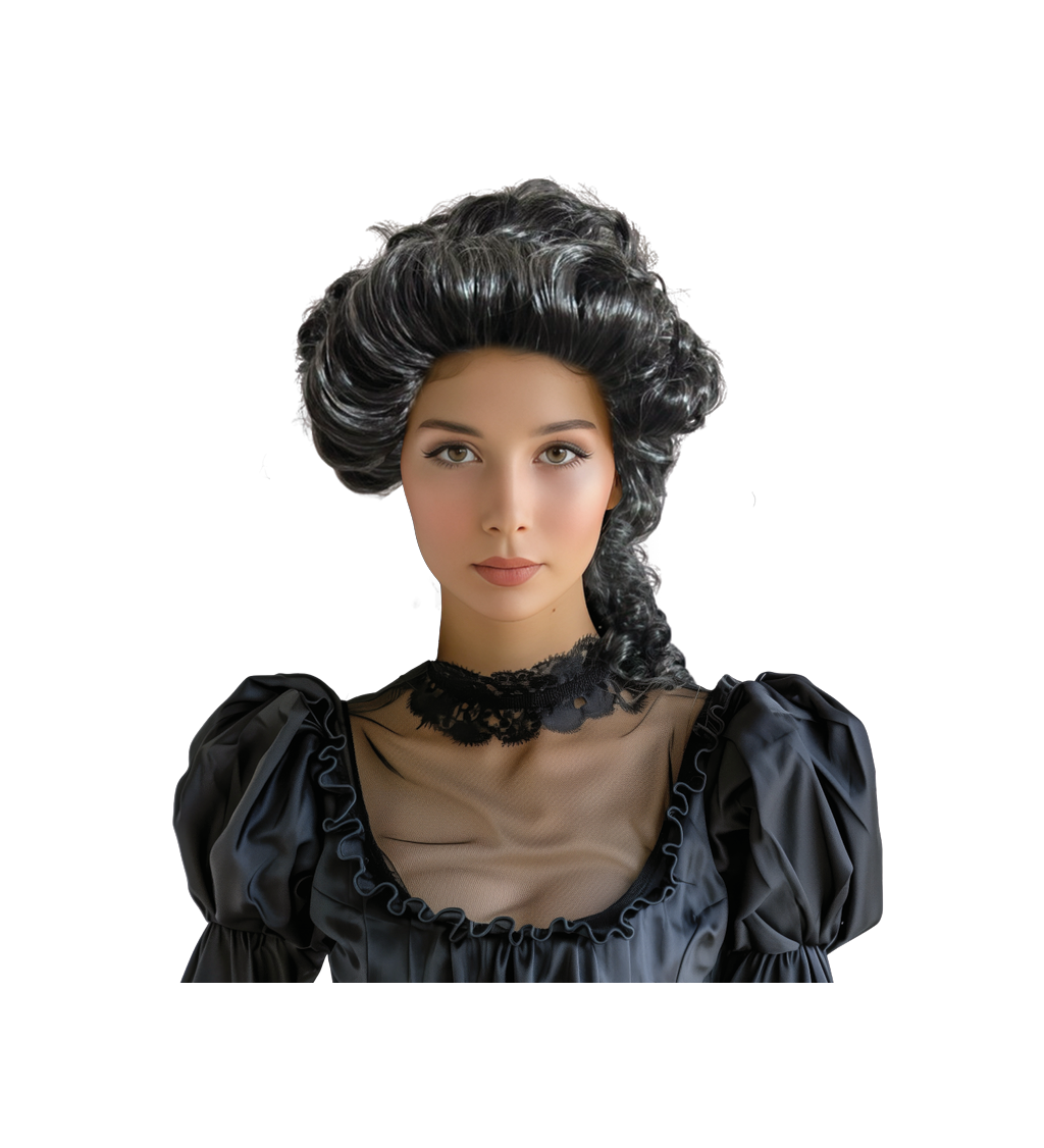 Dámská paruka: šlechtična, šedá