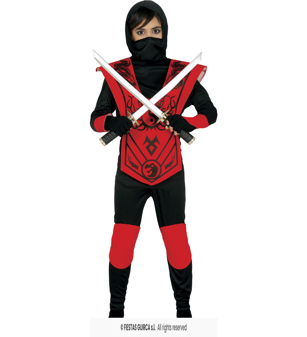 Malý červený ninja – dětský kostým