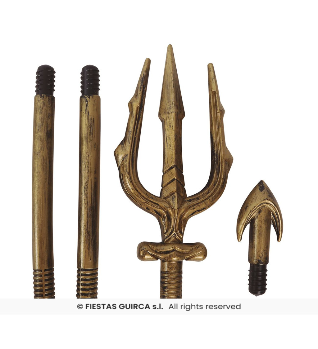 Trojzubec – zlatý