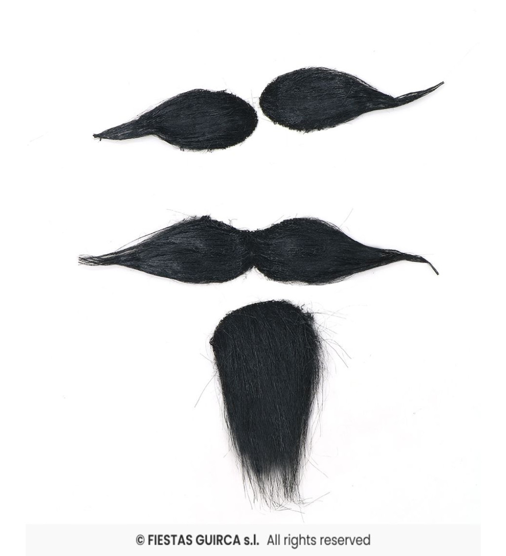 Karnevalový set – knírek, obočí a bradka