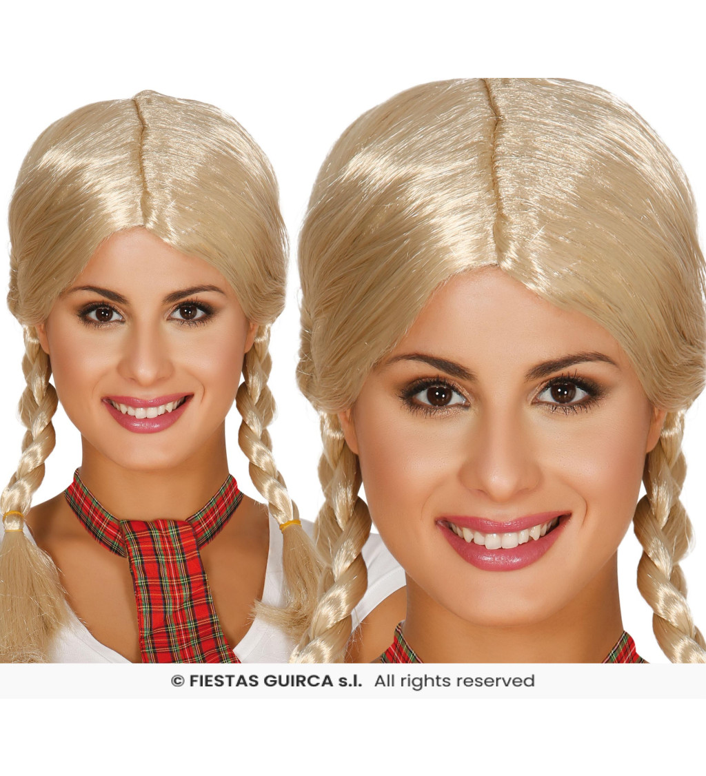 Dámská paruka – blond s copy