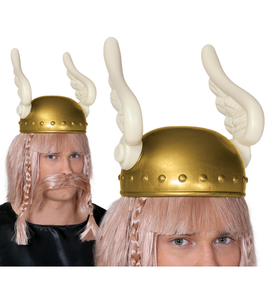 Vikingská helma – zlatá