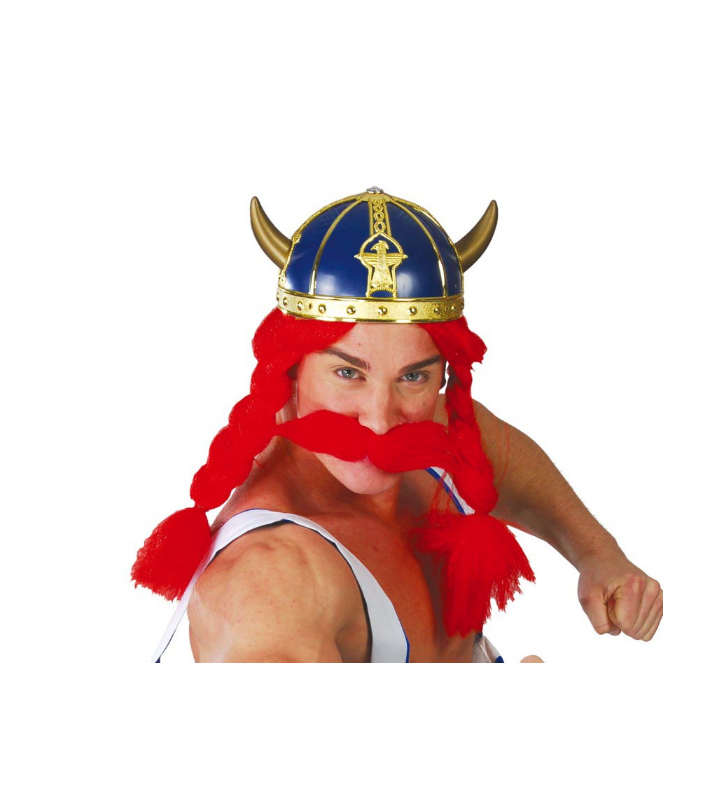 Vikingská helma – modrá