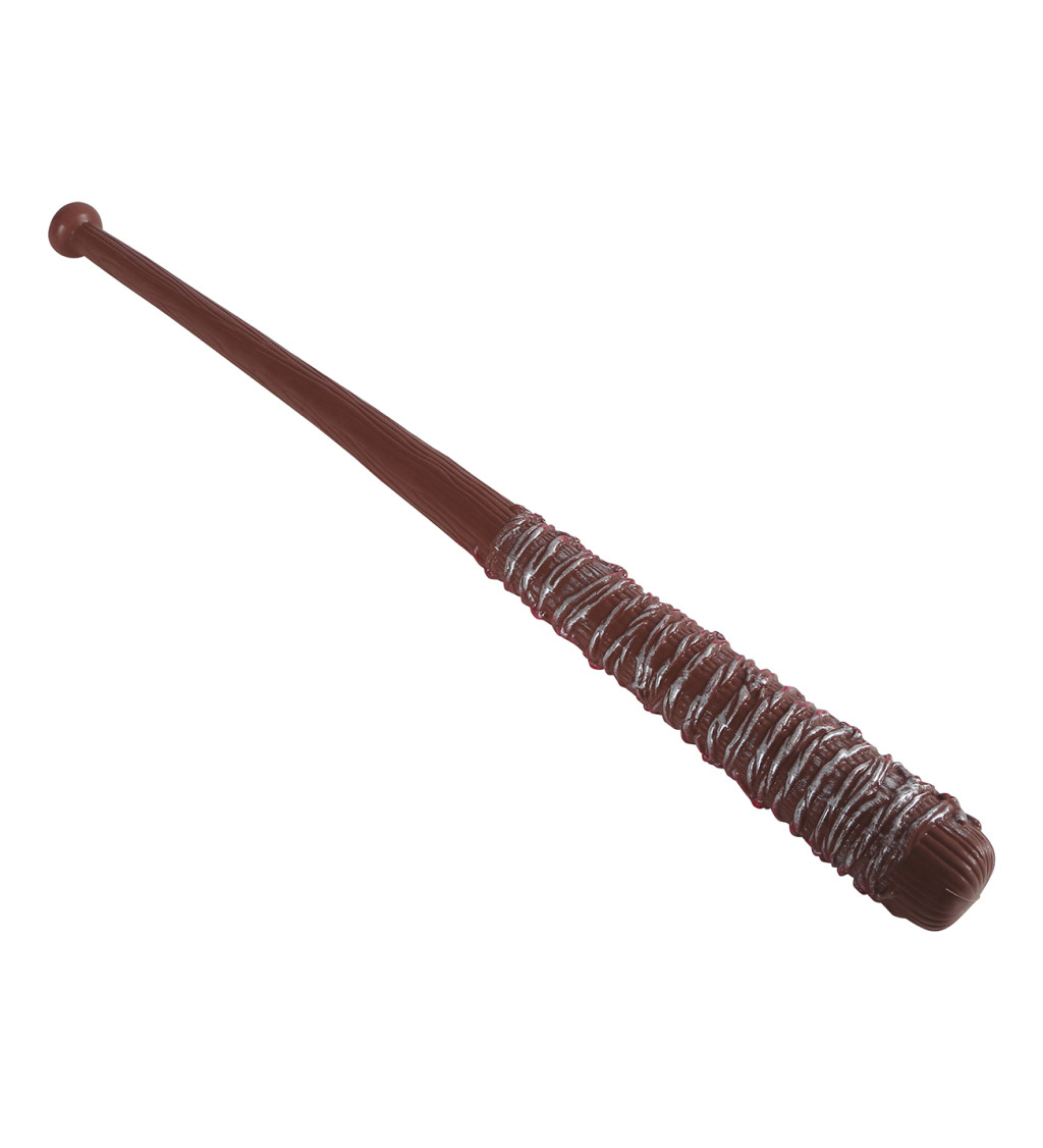 Baseballová pálka obtočená ostnatým drátem