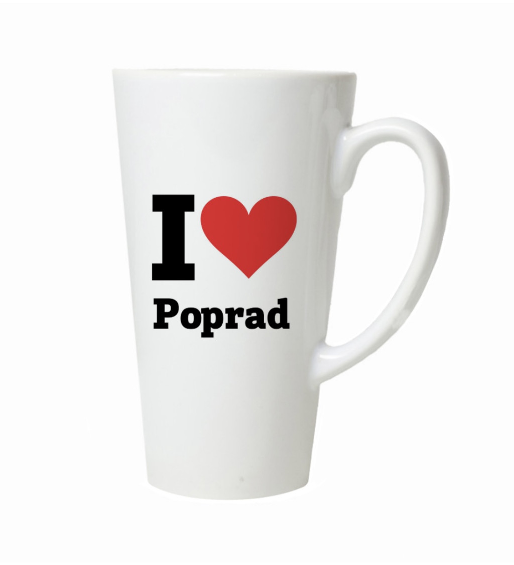 Hrnek na latte – I love Poprad