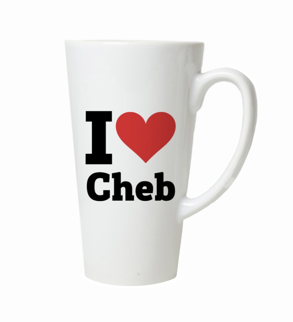 Hrnek na latte – I love Cheb
