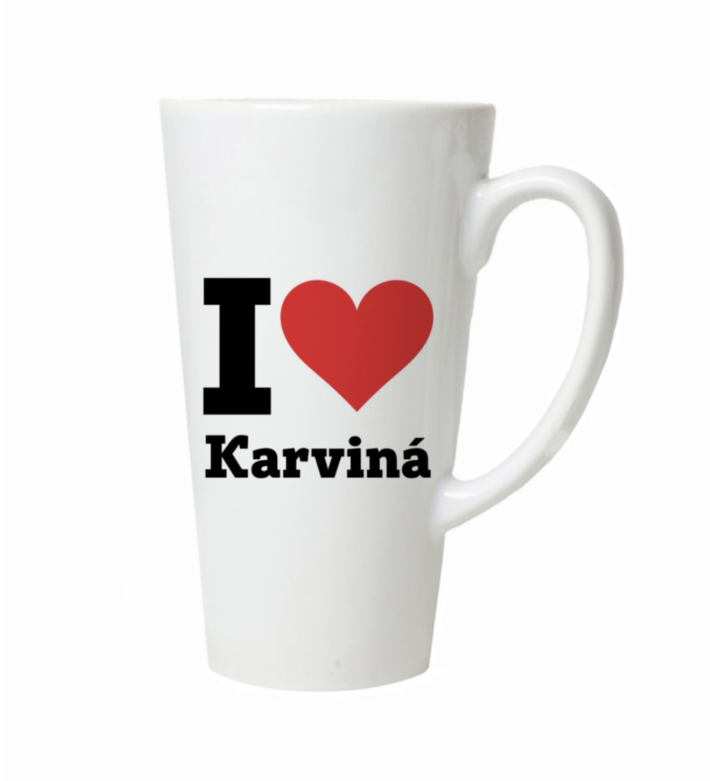 Hrnek na latte – I love Karviná