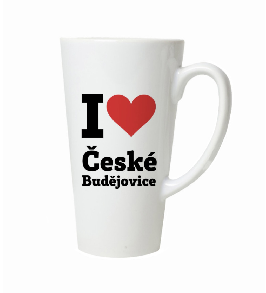 Hrnek na latte – I love České Budějovice