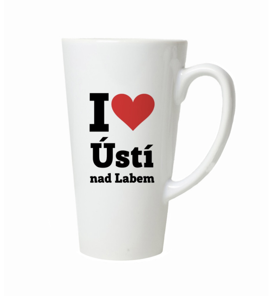 Hrnek na latte – I love Ústí nad Labem