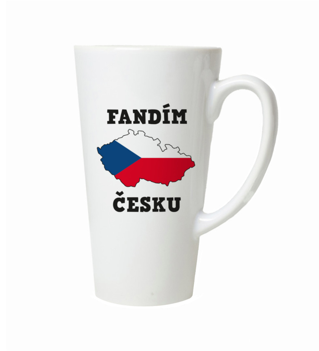 Hrnek na latte – Fandím Česku