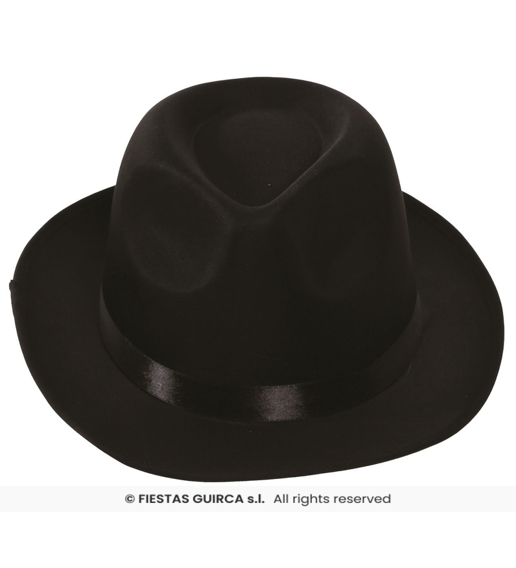 Gangsterský klobouk – černý