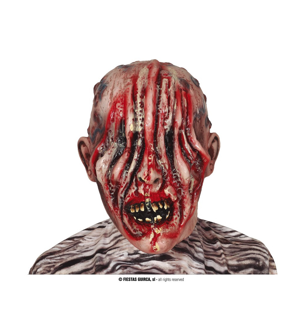 Strašidelná latexová maska slepého zombie