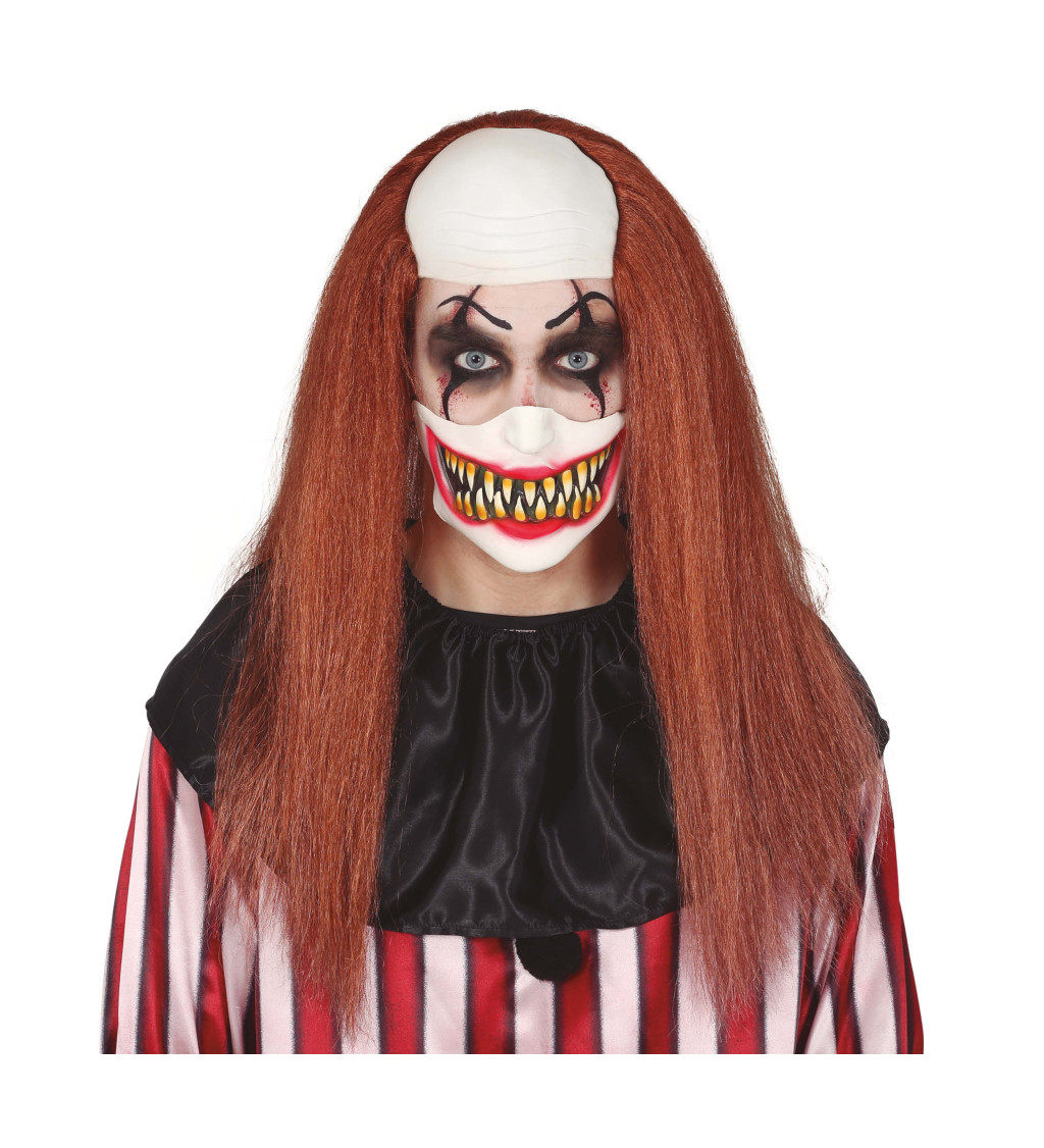 Strašidelná půlmaska klauna z latexu