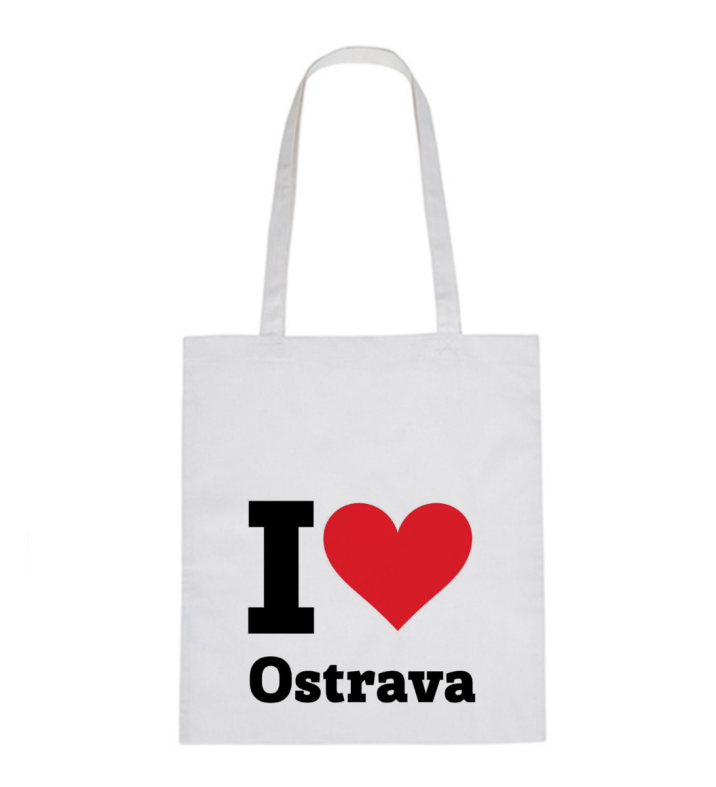 Plátěná taška: I love Ostrava