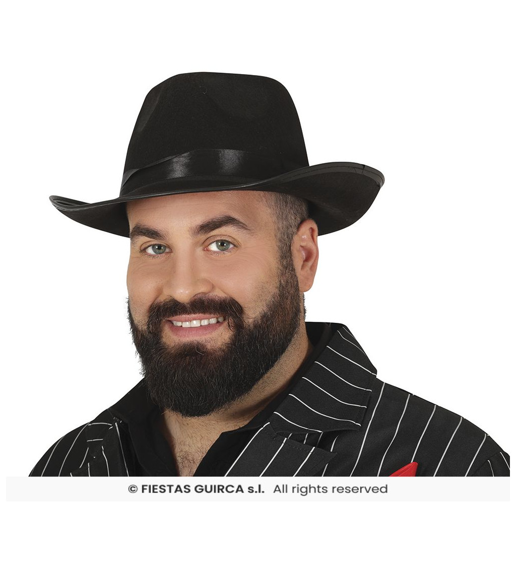 Gangsterský klobouk – černý