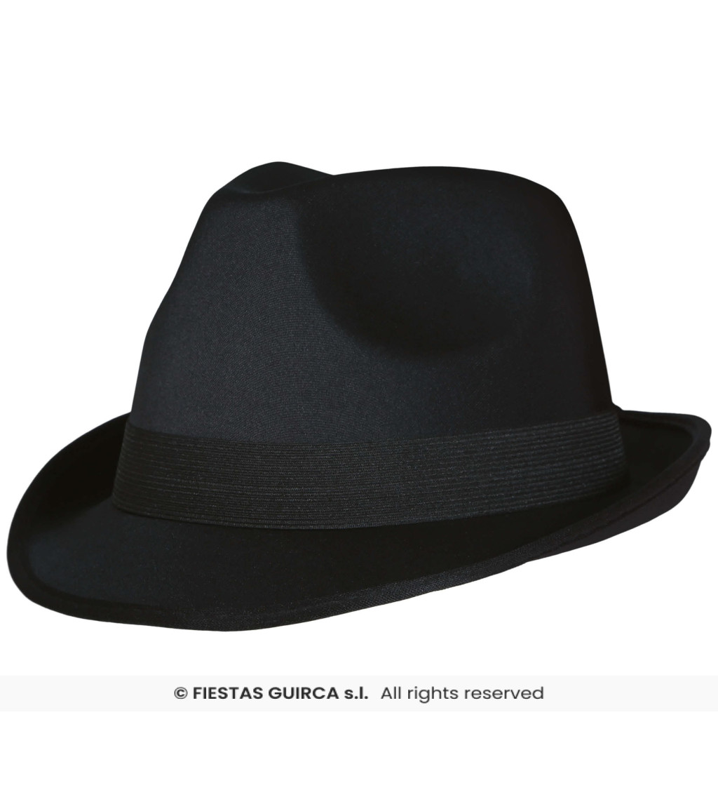 Gangsterský klobouk – černý