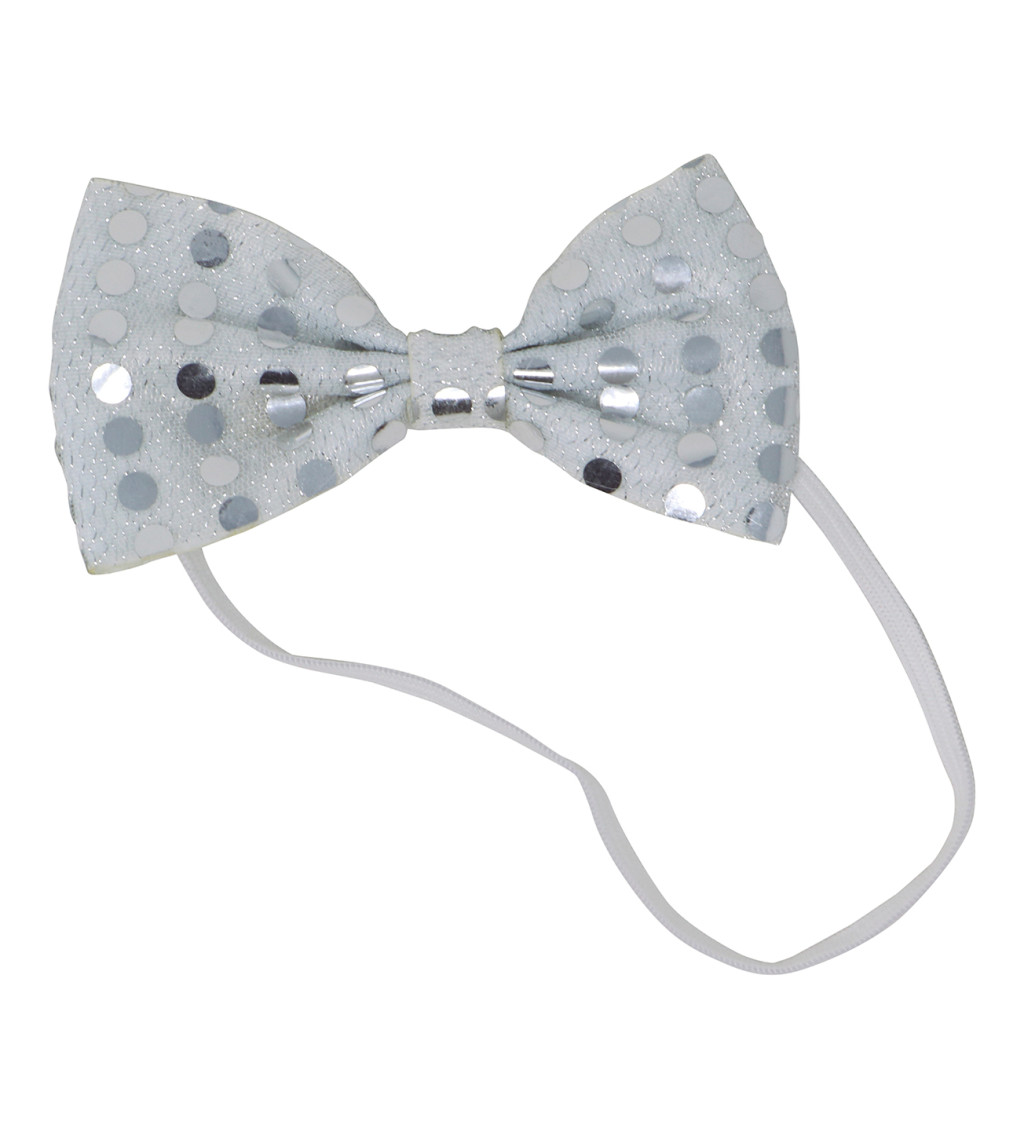 Flitrový stříbrný motýlek