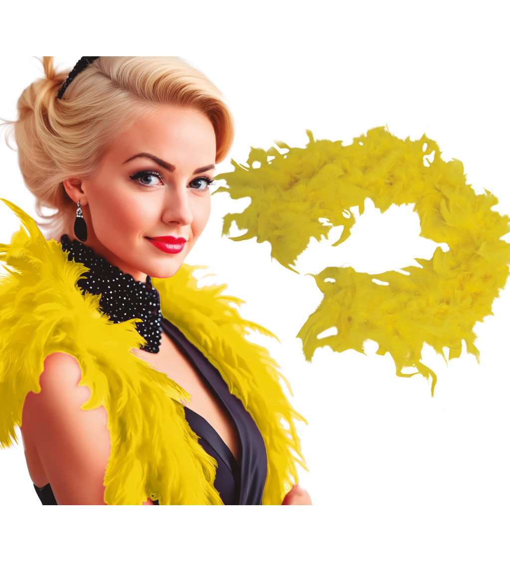 Elegantní boa – žluté