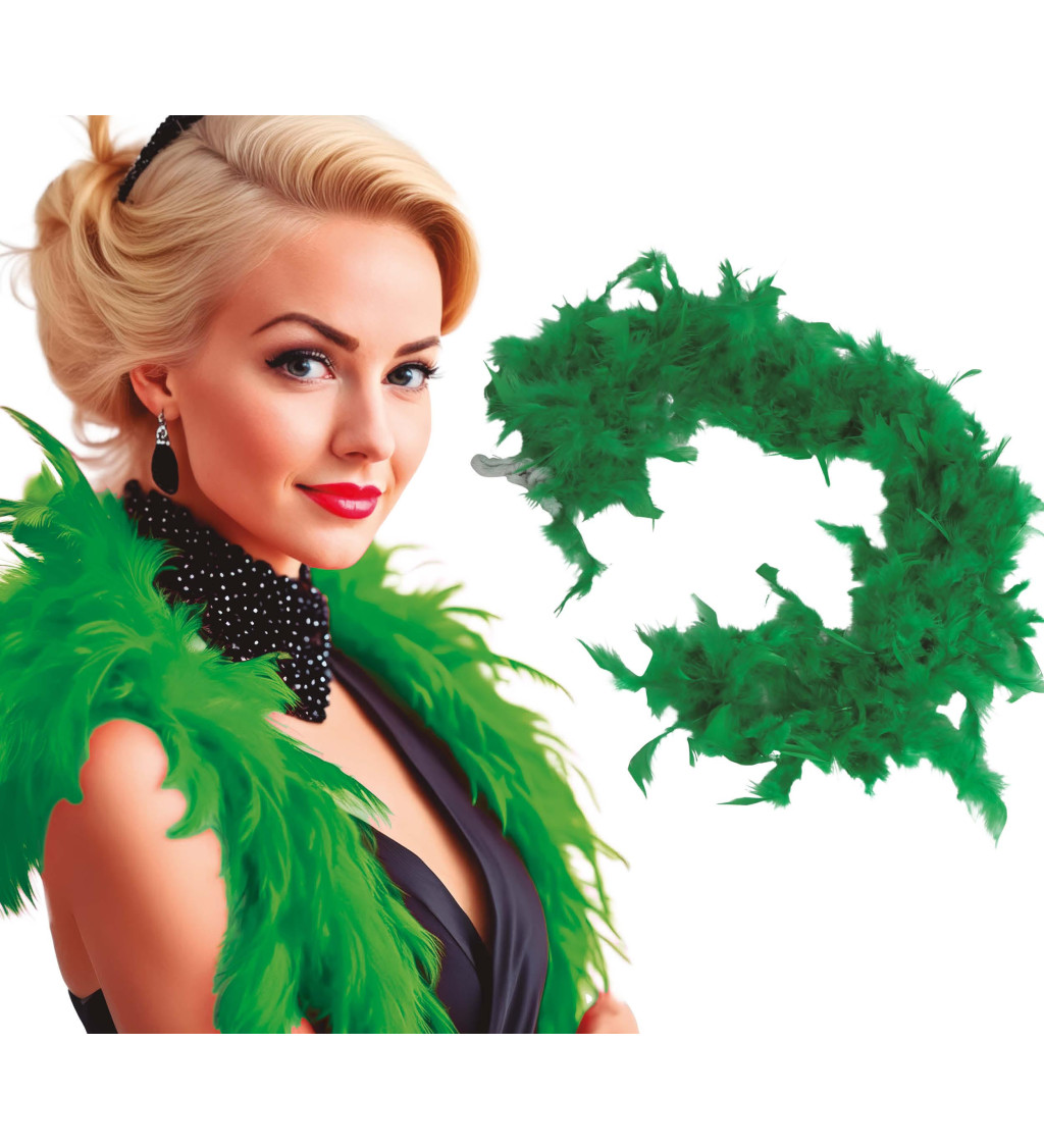 Elegantní boa – zelené