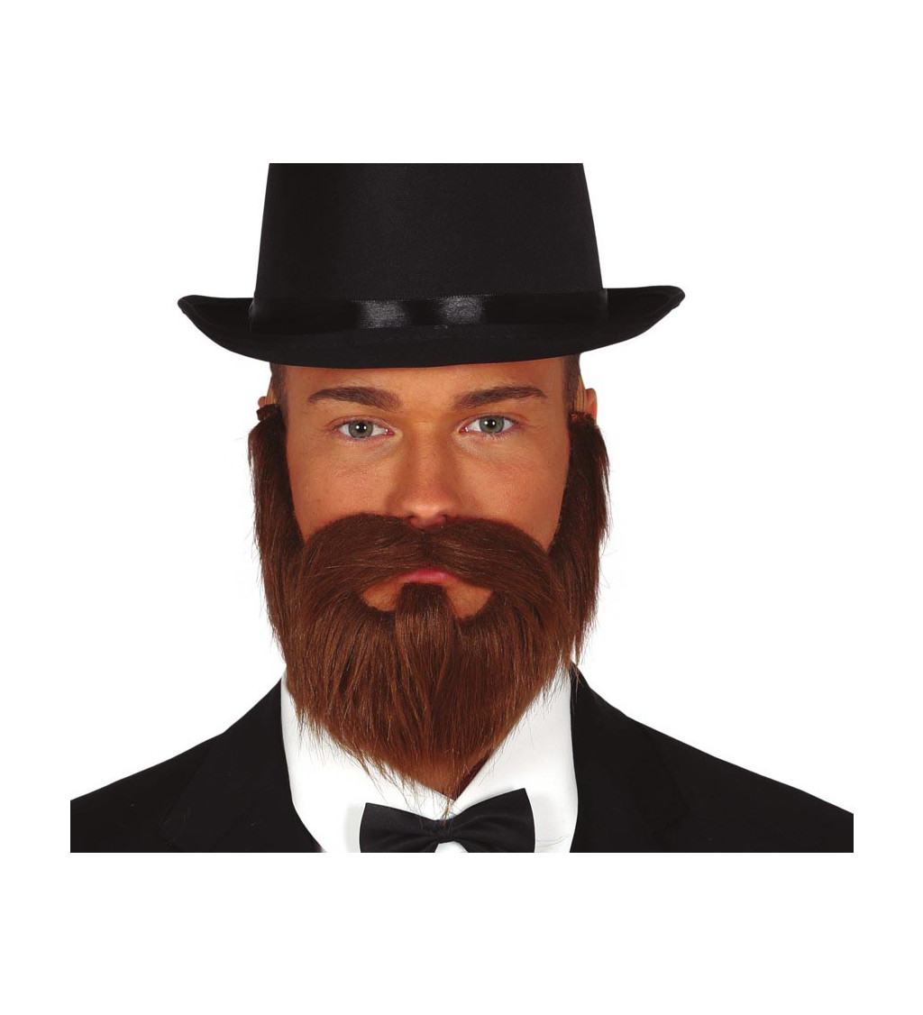 Knír a vousy – hnědé