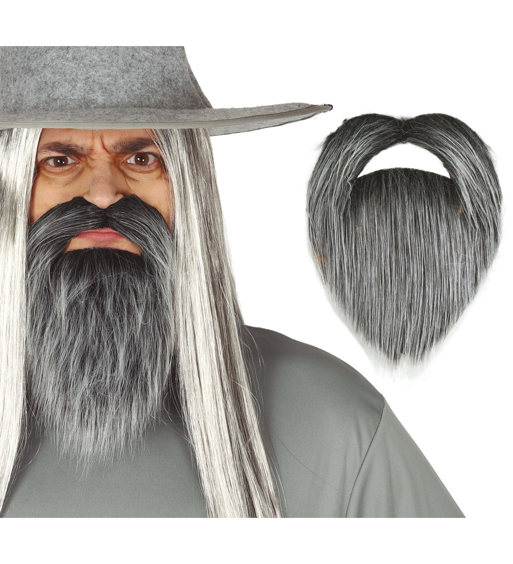 Knír a vousy – šedé