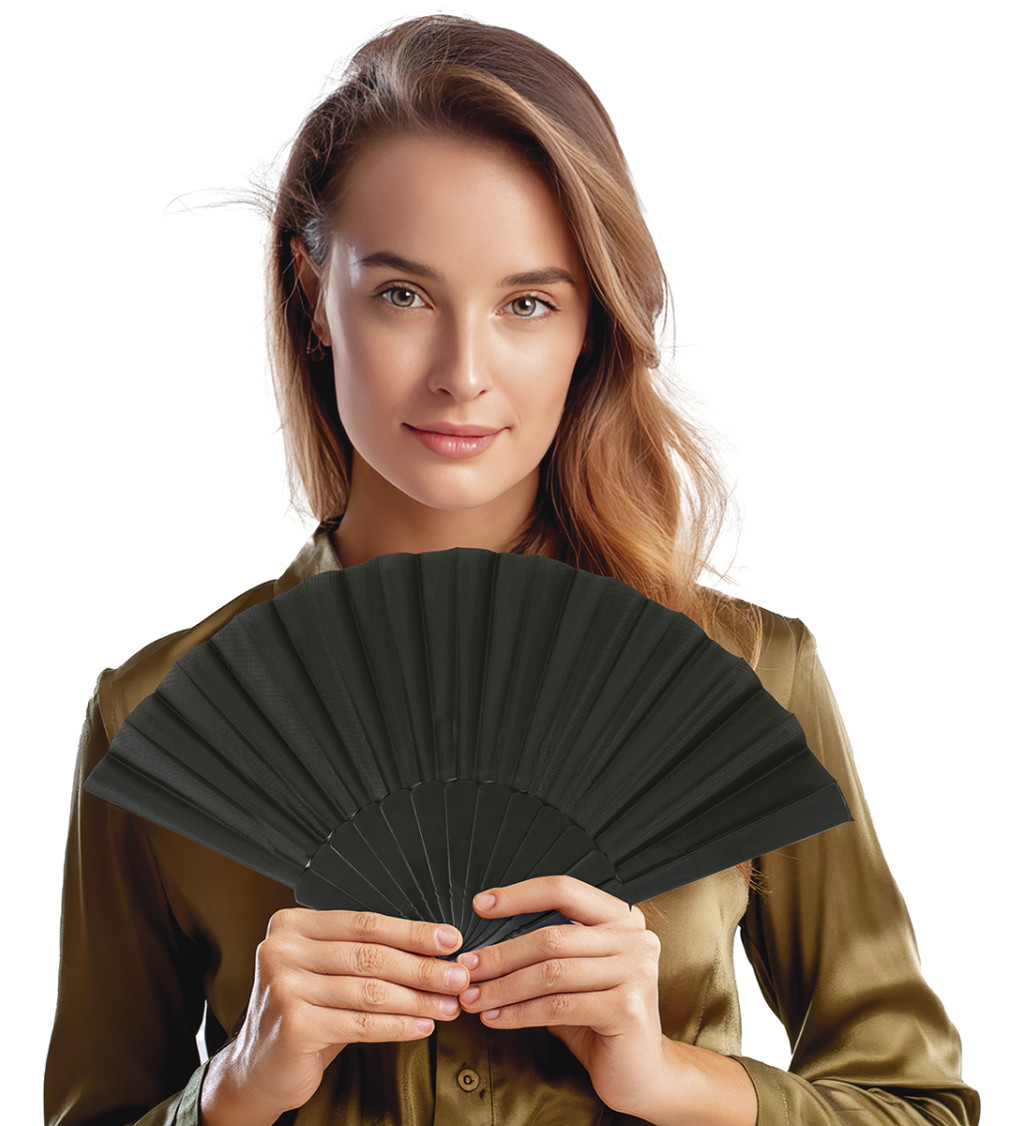 Elegantní černý vějíř