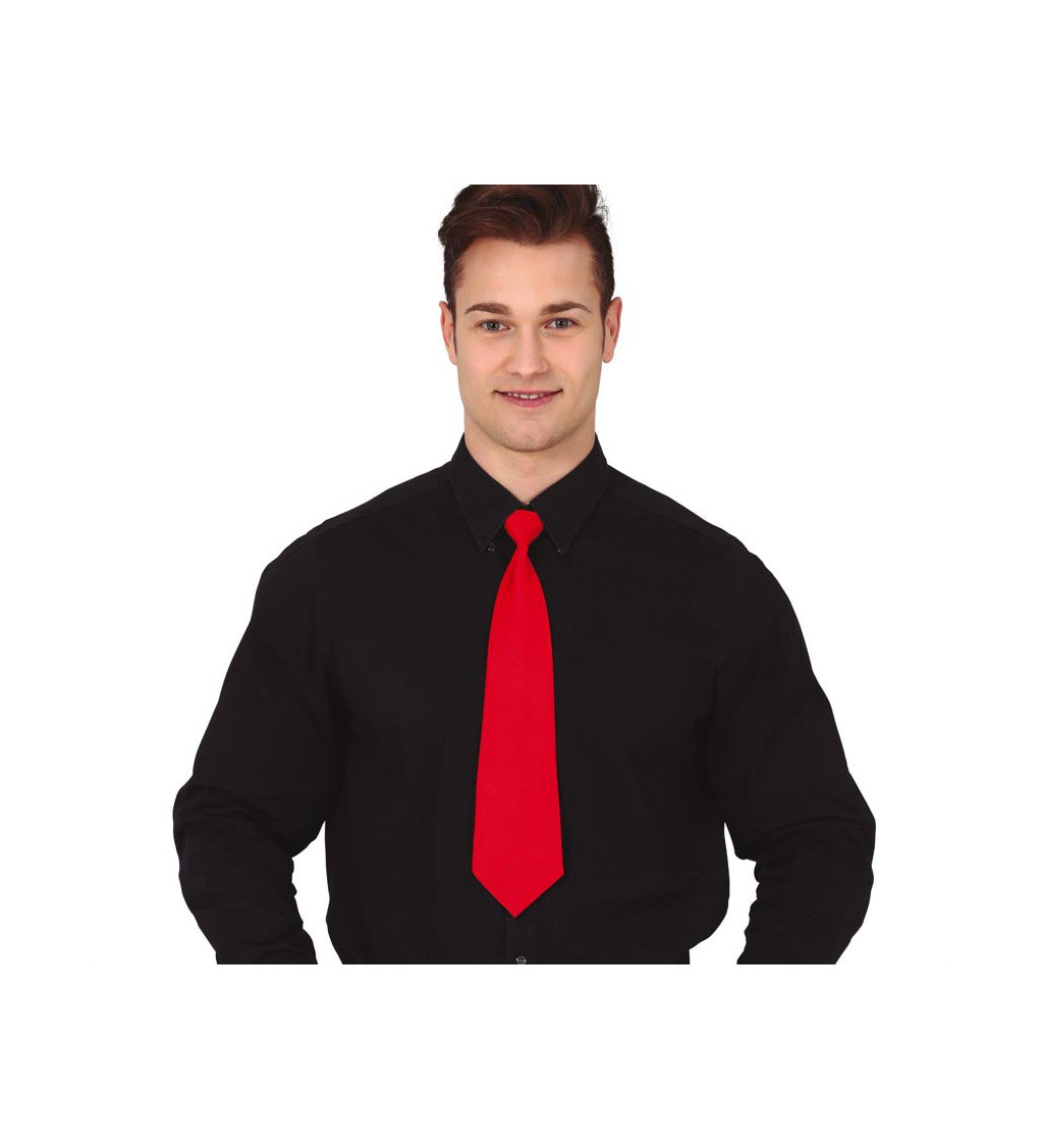 Červená retro kravata