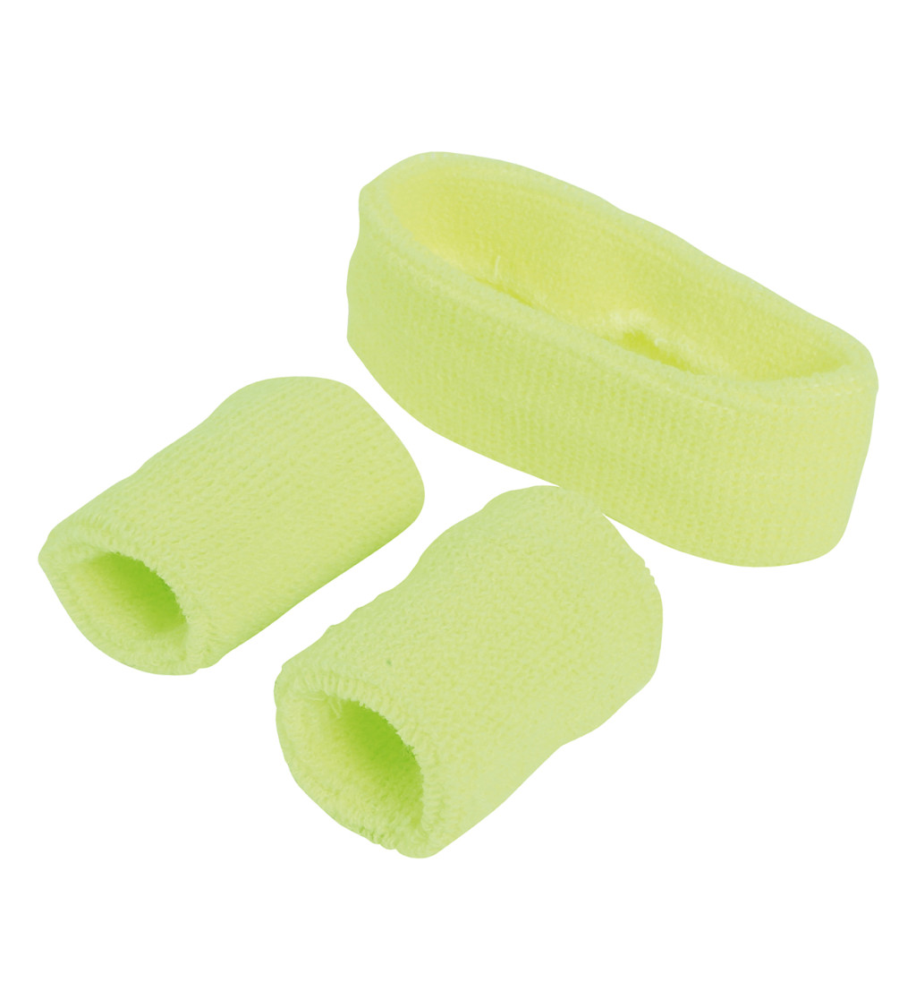 Sada - 2 potítek a čelenka žlutá