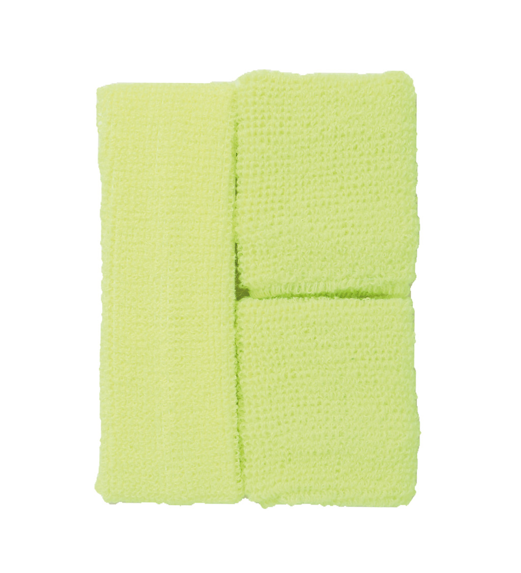 Sada - 2 potítek a čelenka žlutá