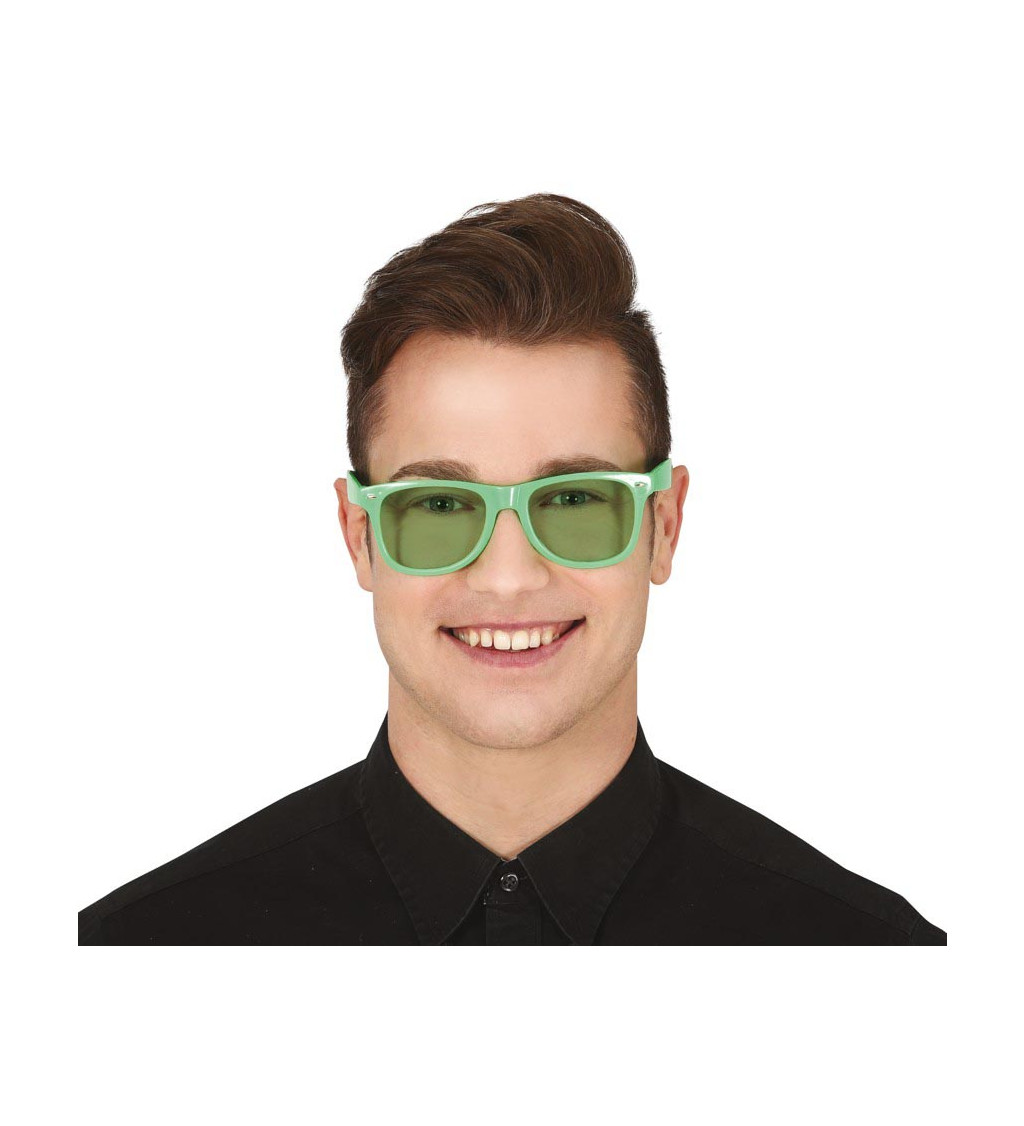 Retro brýle se zelenými skly