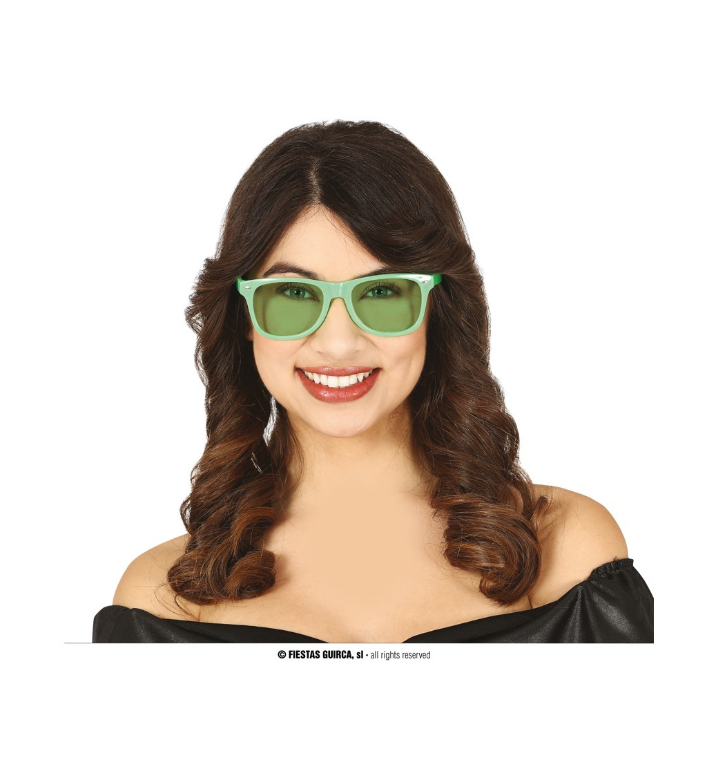 Retro brýle se zelenými skly