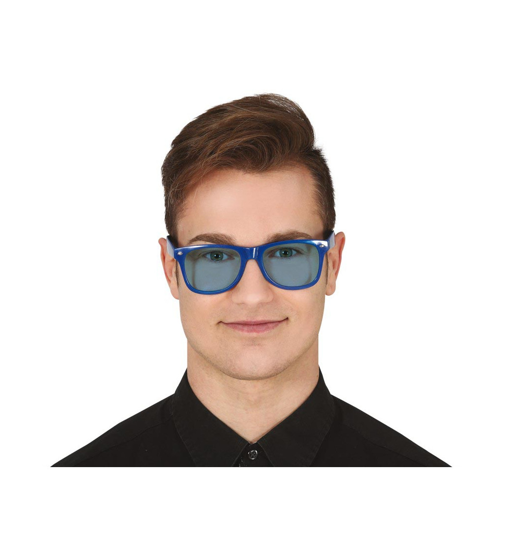 Retro brýle s modrými skly