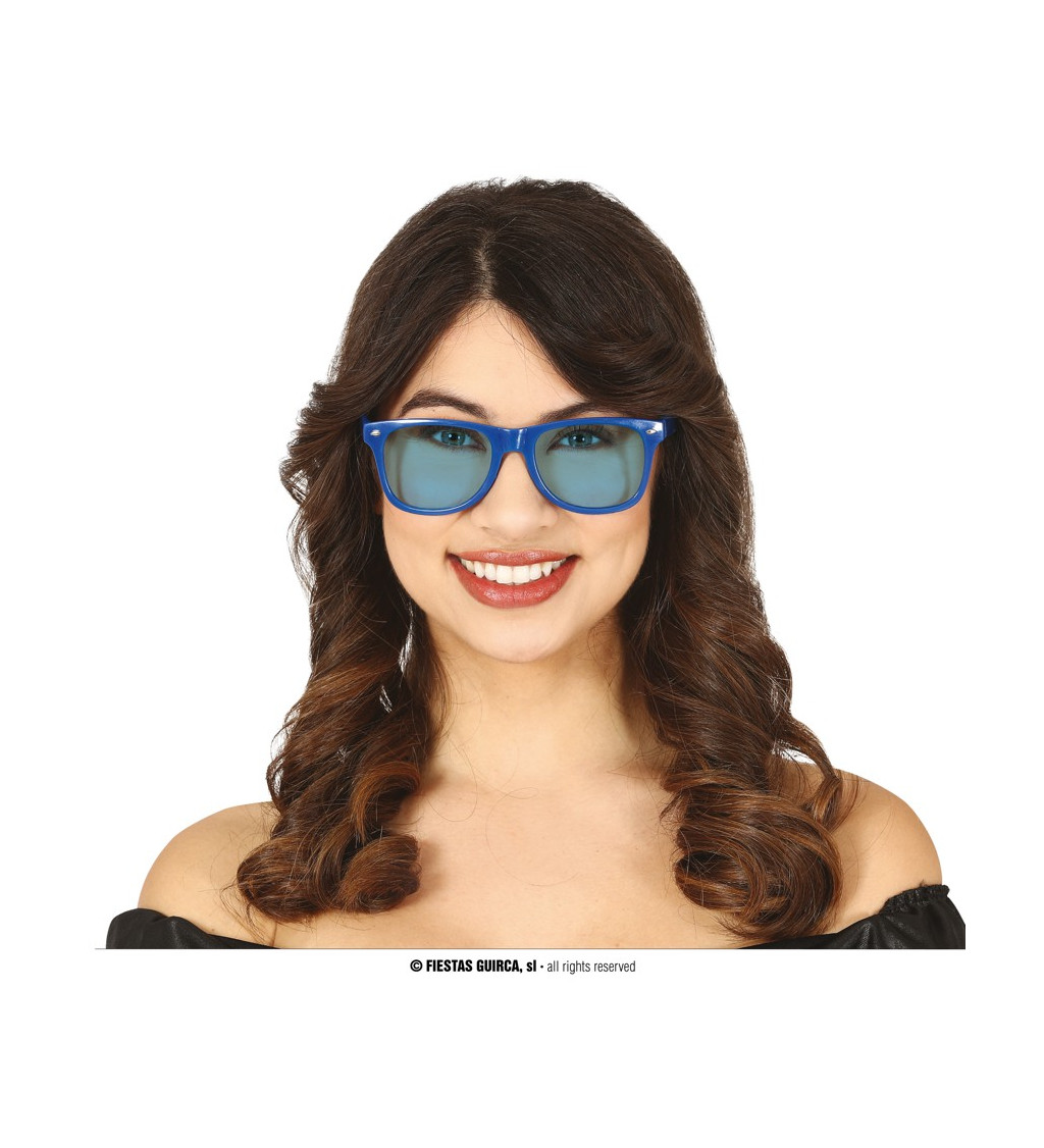 Retro brýle s modrými skly