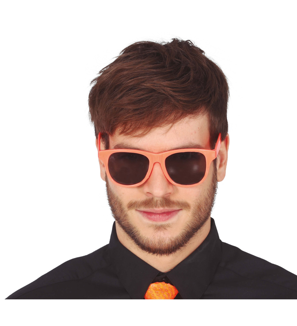 Retro neonové brýle – oranžové